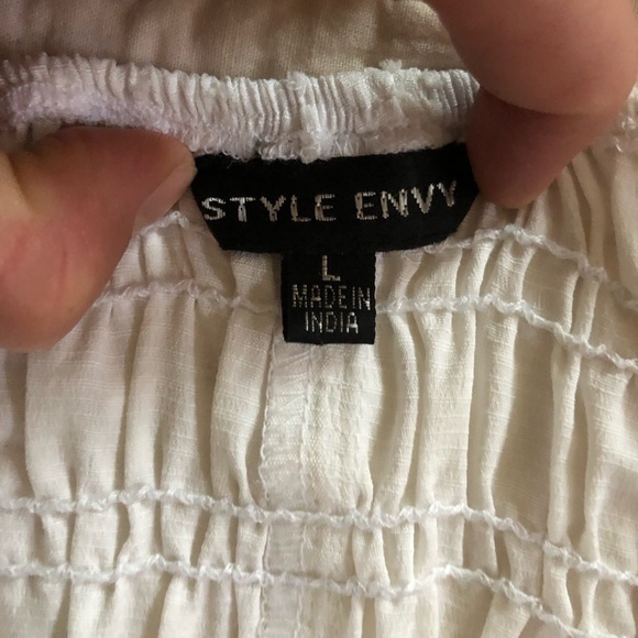 Style Envy White Puffed Sleeve Top - Picture 7 of 7